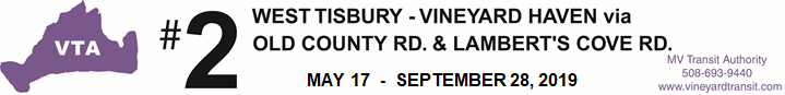 Route 2 schedule header