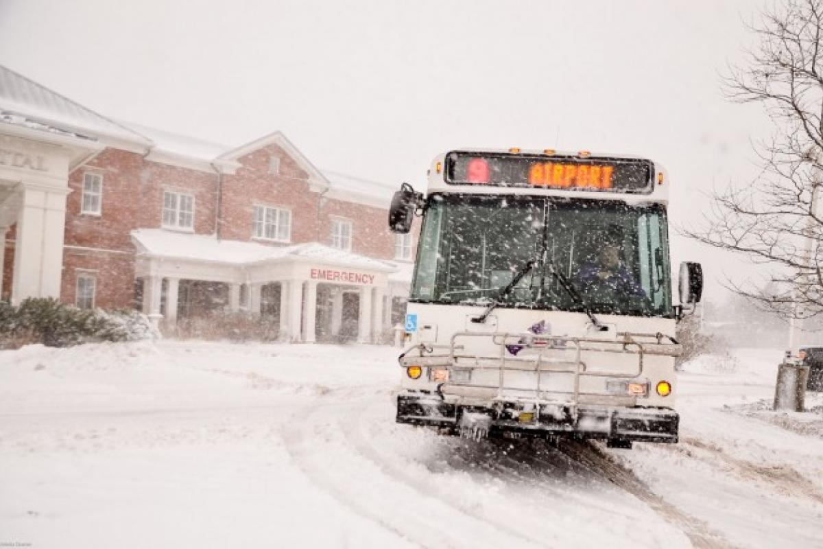 Snowstorm bus